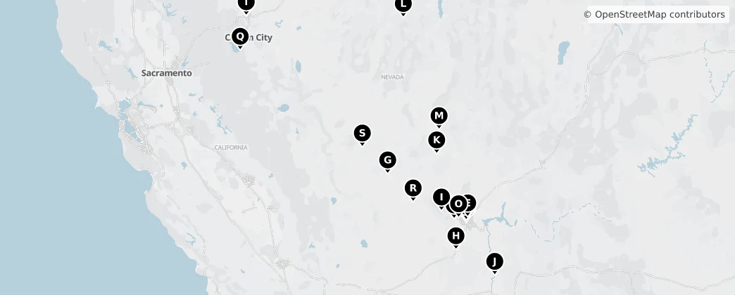 Map of Nevada