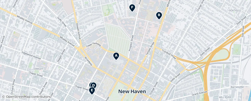 Map of New Haven