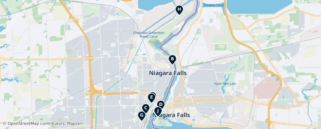 Map of Niagara Falls