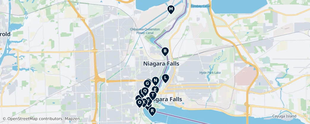 Map of Niagara Falls