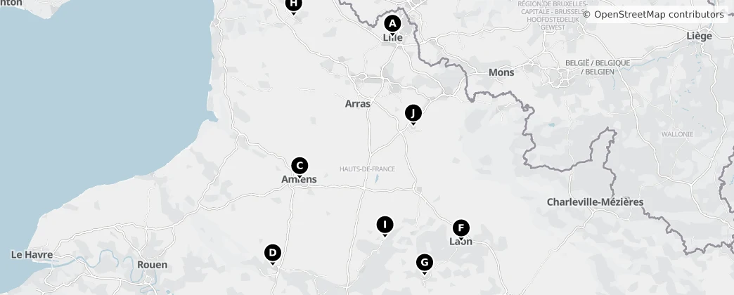 Map of Hauts-de-France