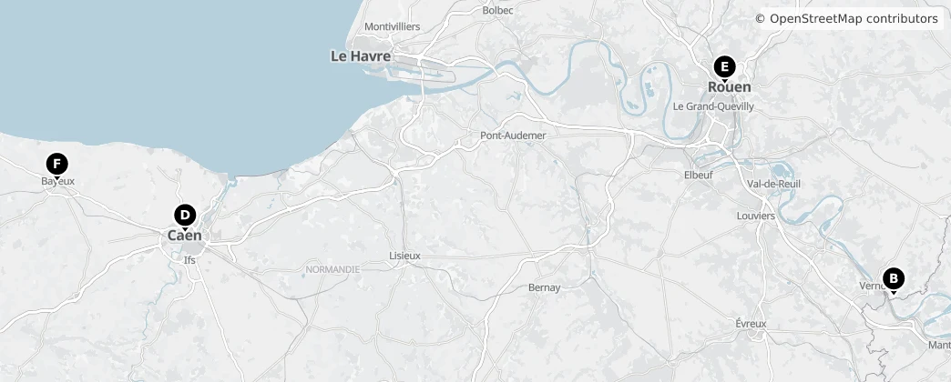 Map of Normandie