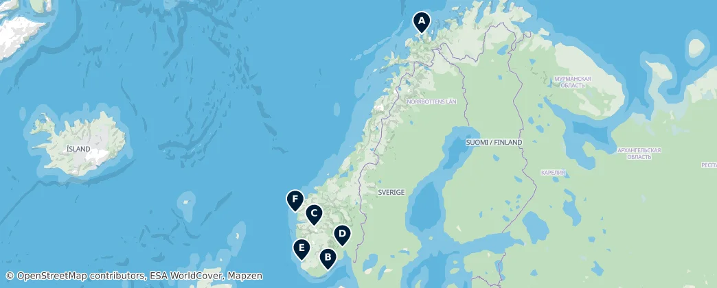 Map of Norvège