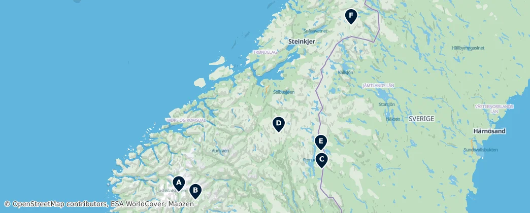 Map of Norvège