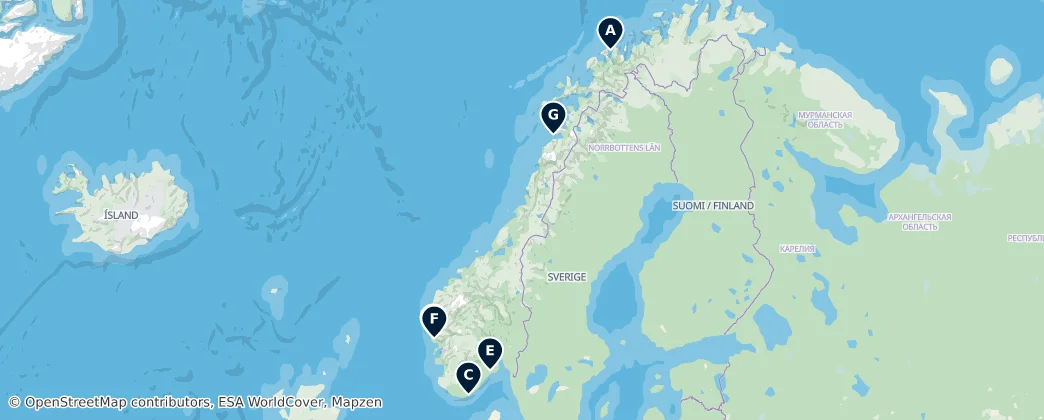 Map of Norvège