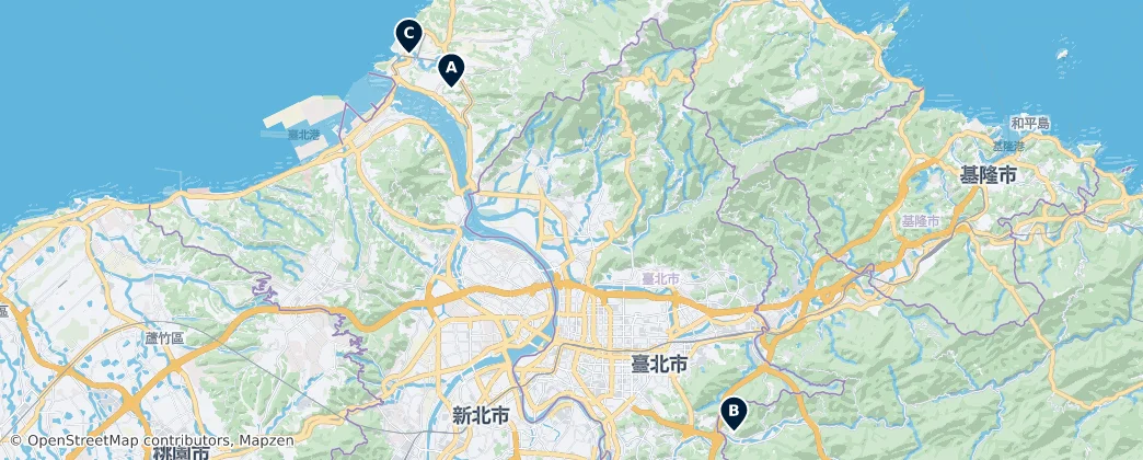 Map of Nouveau Taipei