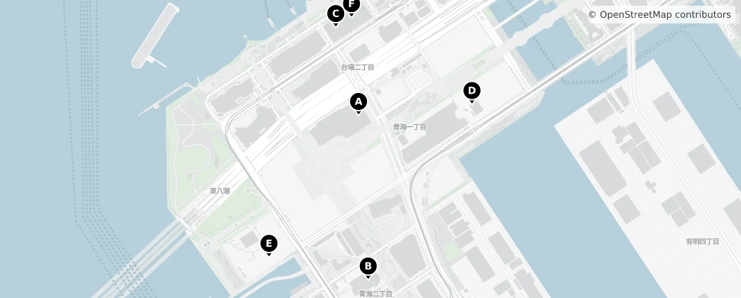 Map of Odaiba