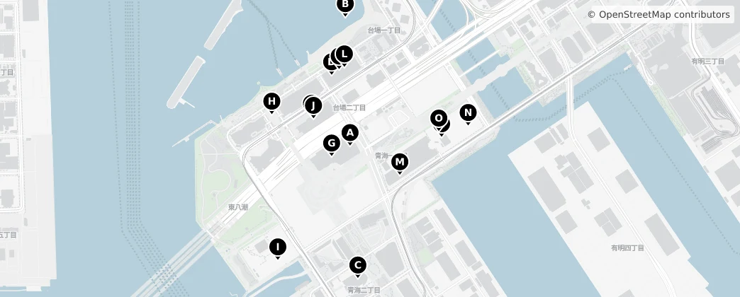 Map of Odaiba