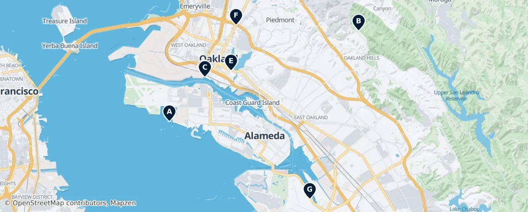 Map of Oakland
