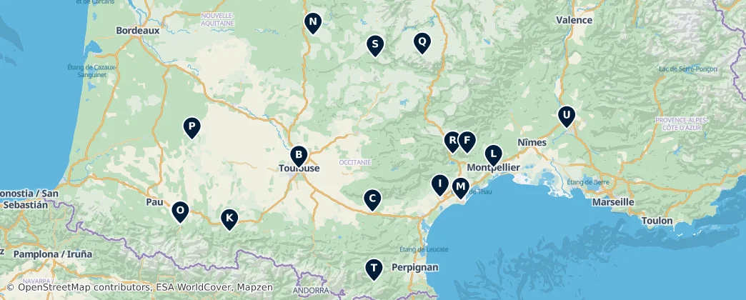 Map of Occitanie