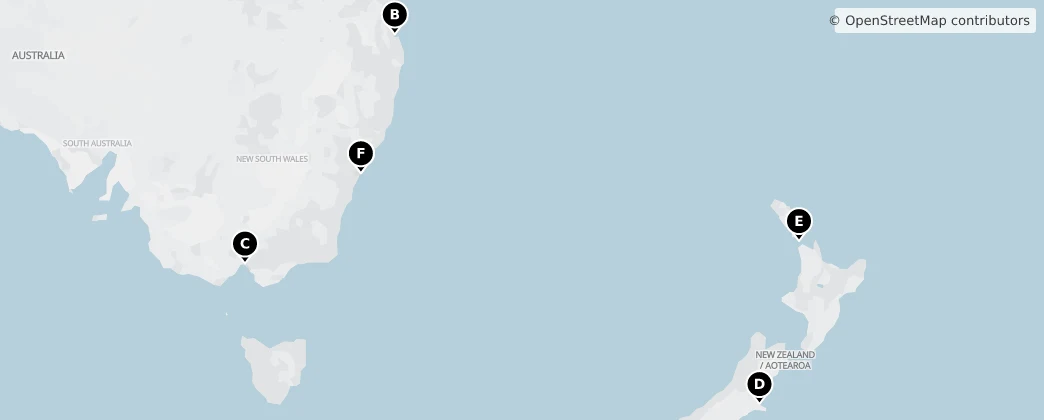 Map of Océanie