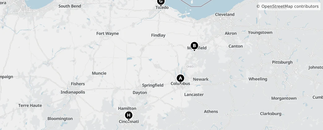 Map of Ohio