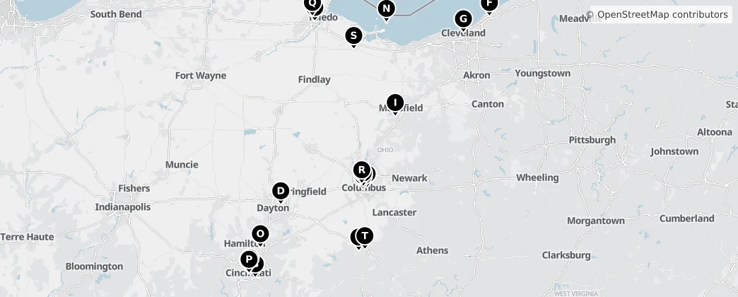 Map of Ohio