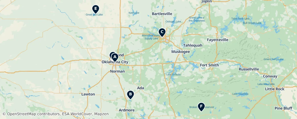 Map of Oklahoma City