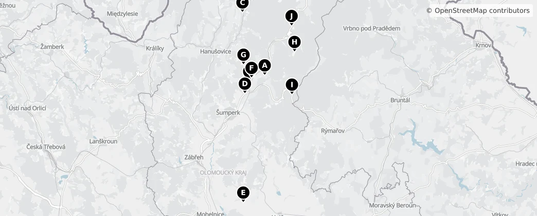 Map of District de Šumperk