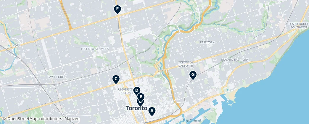 Map of Old Toronto