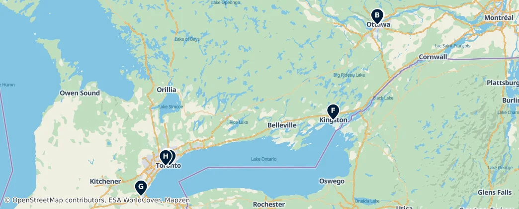 Map of Ontario