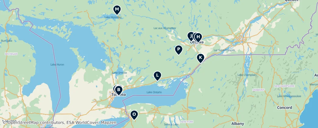 Map of Ontario