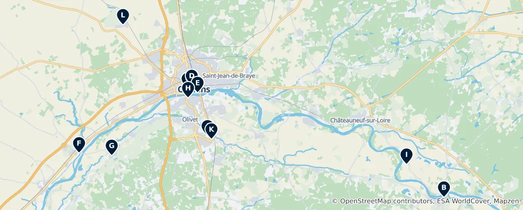 Map of Orléans
