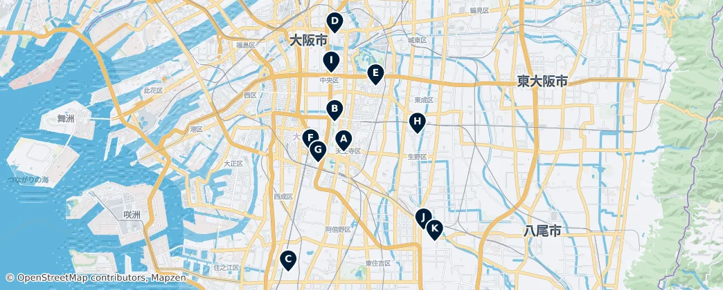 Map of Osaka