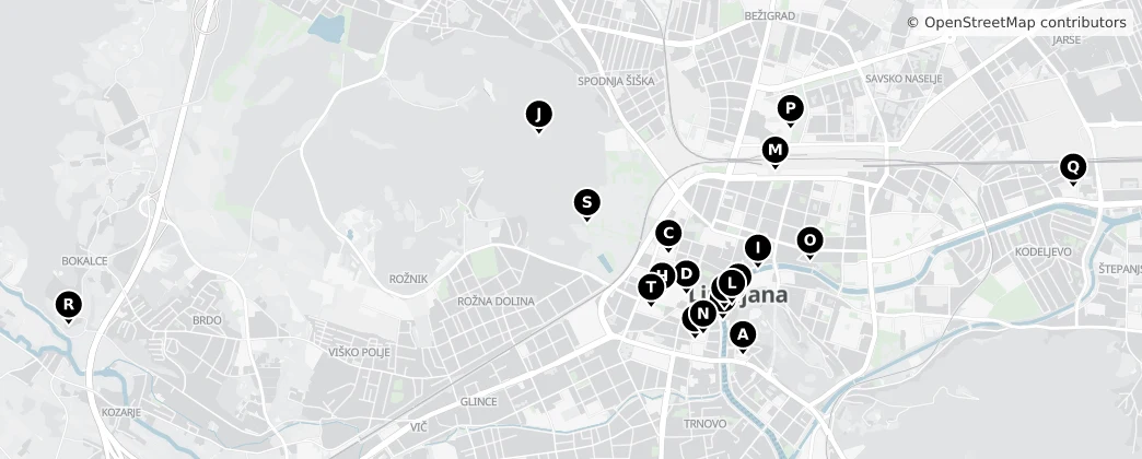 Map of Osrednjeslovenska regija