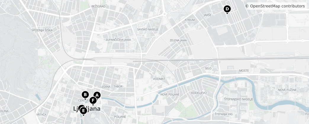 Map of Osrednjeslovenska regija