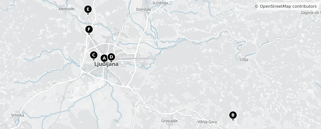 Map of Osrednjeslovenska regija