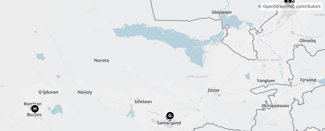 Map of Ouzbékistan