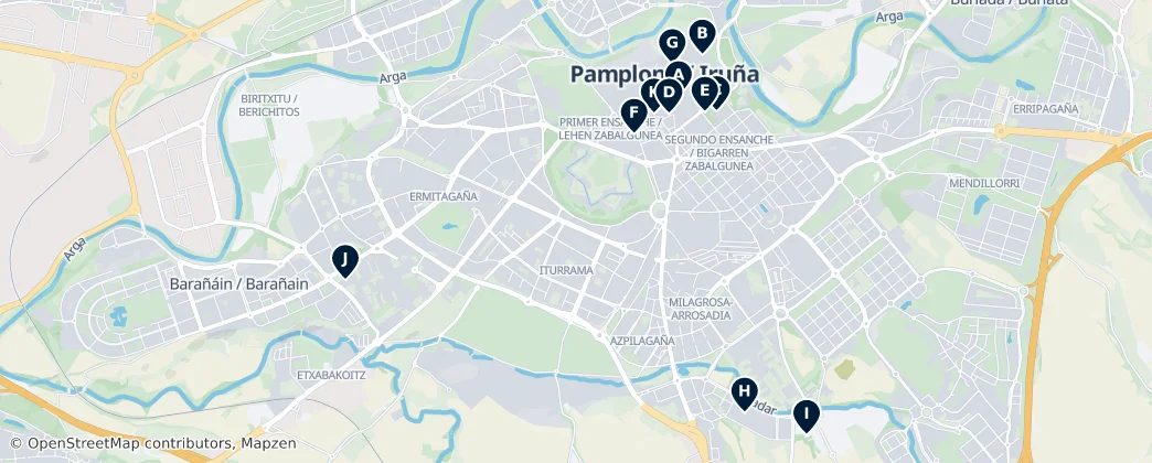 Map of Pampelune