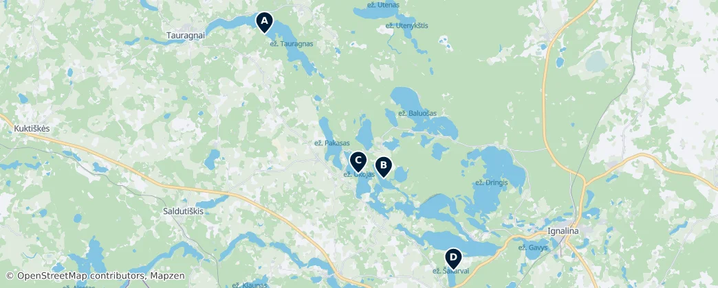 Map of Parc national d'Aukštaitija