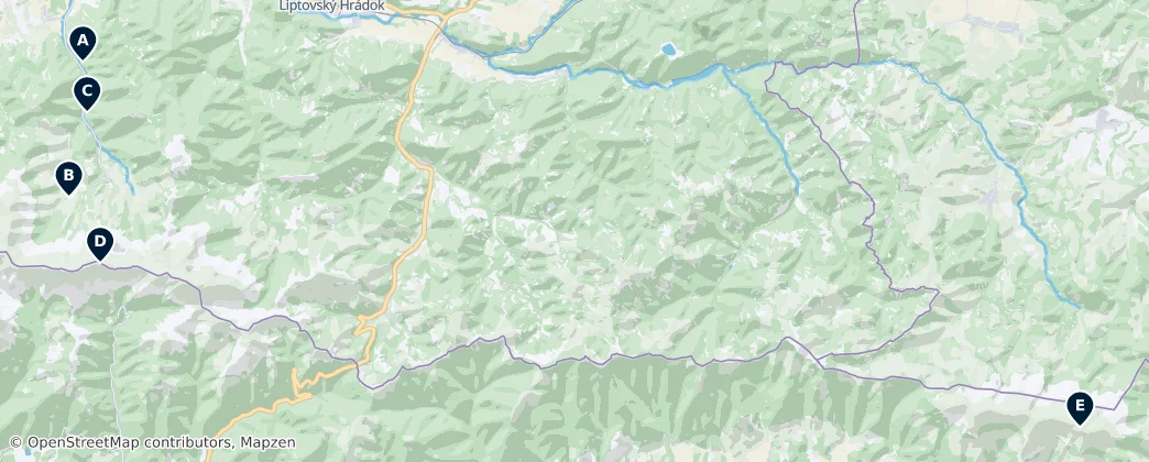 Map of Parc national des Basses Tatras