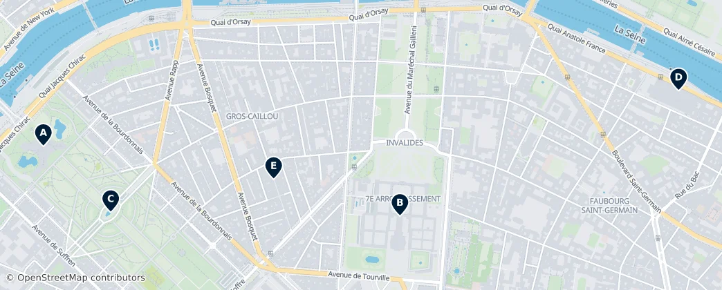 Map of Paris 7e Arrondissement