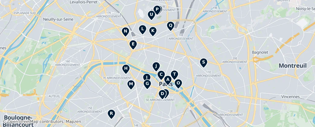 Map of Paris
