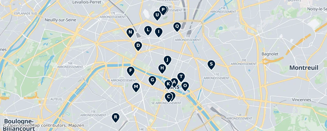 Map of Paris