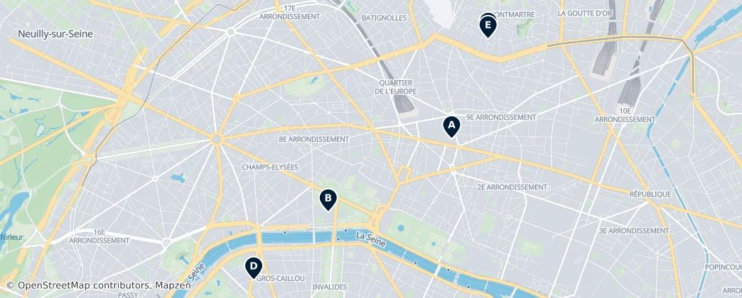 Map of Paris