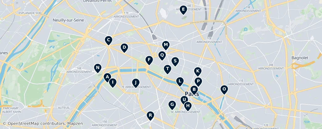 Map of Paris