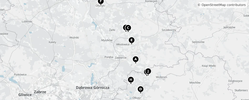 Map of Eagles' Nests Landscape Park