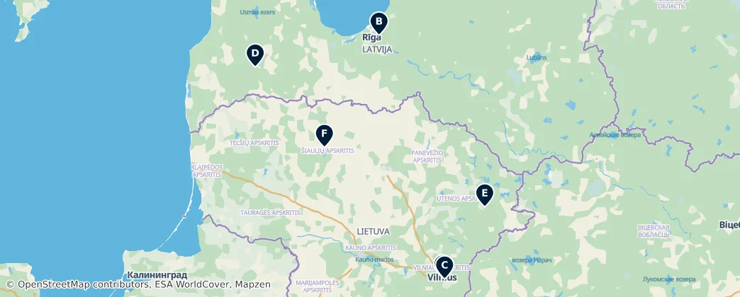 Map of Pays baltes