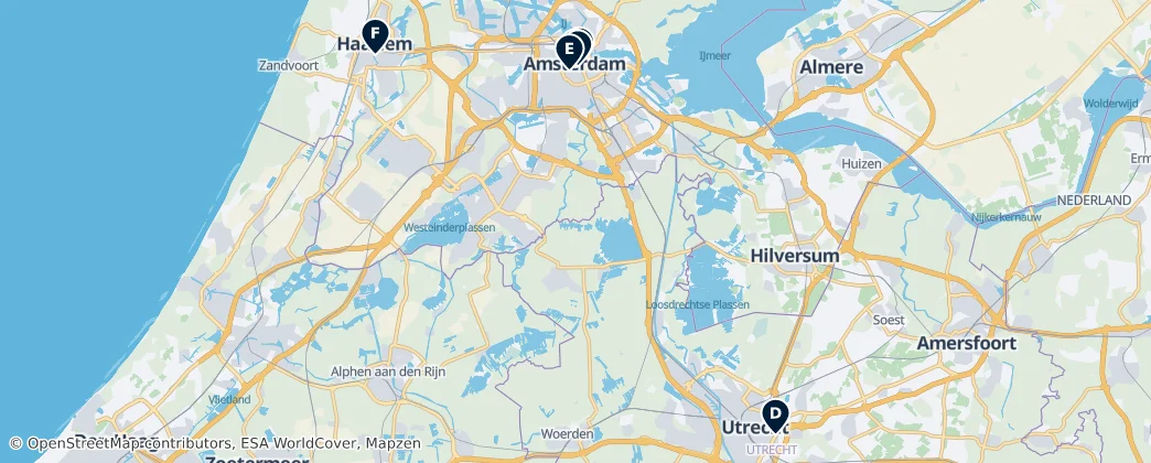 Map of Pays-Bas