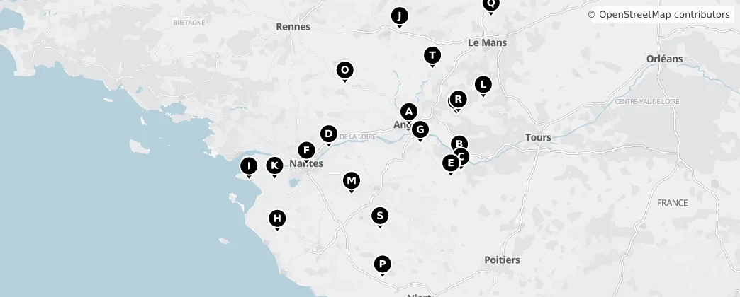 Map of Pays de la Loire