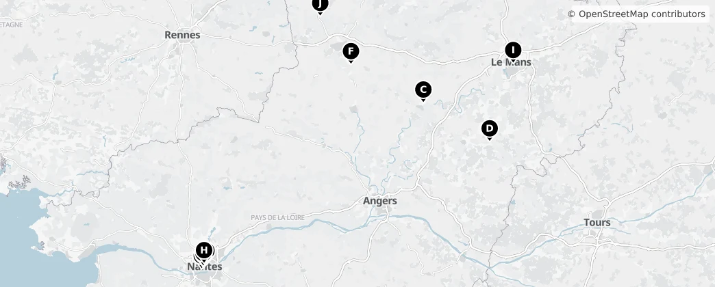 Map of Pays de la Loire