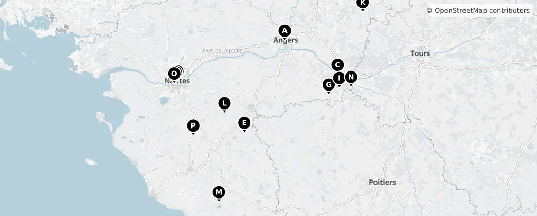 Map of Pays de la Loire