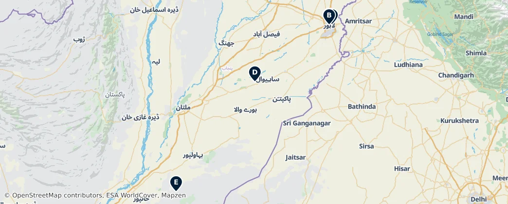 Map of Pendjab