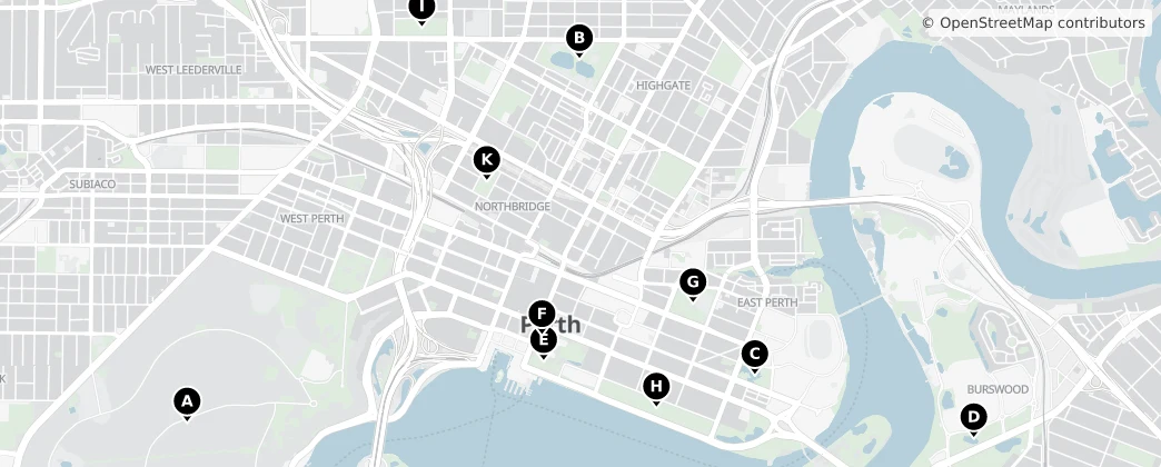 Map of Perth
