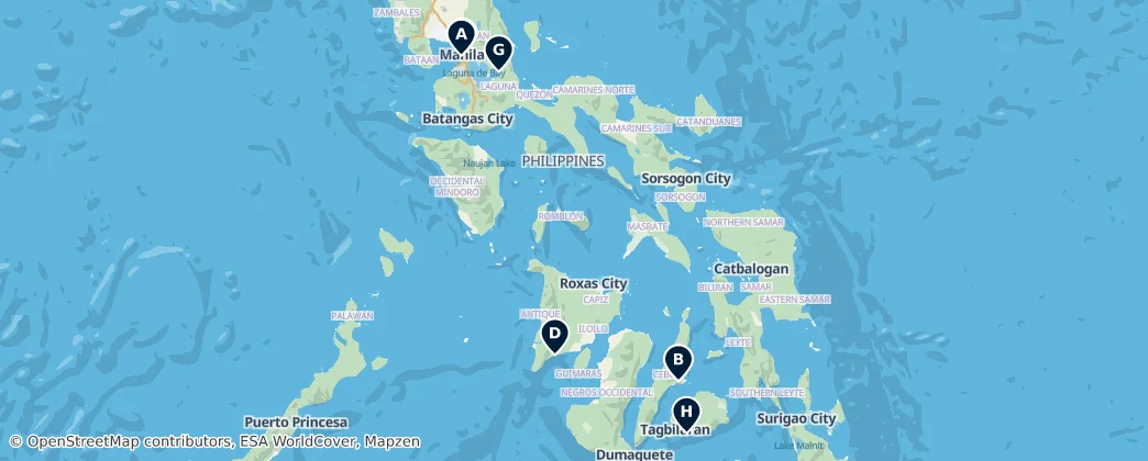 Map of Philippine Continental Shelf