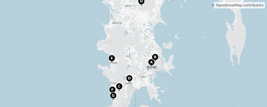 Map of Phuket