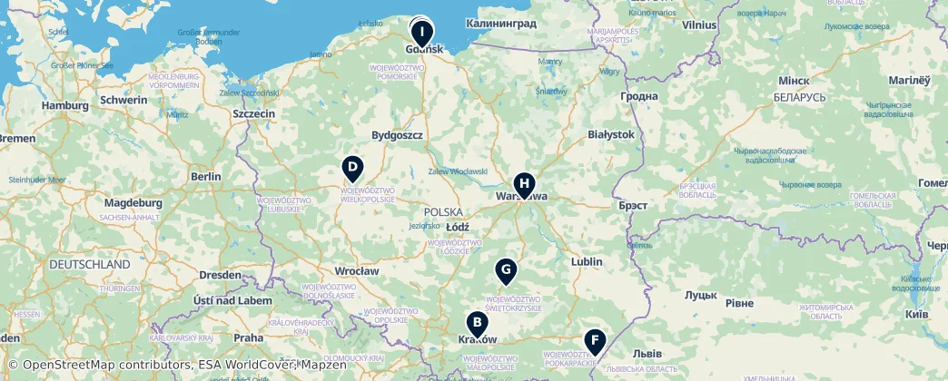 Map of Polska (ląd)
