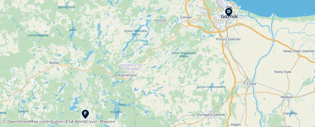 Map of Poméranie