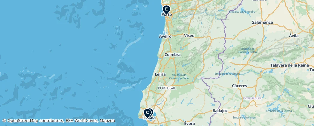 Map of Portugal
