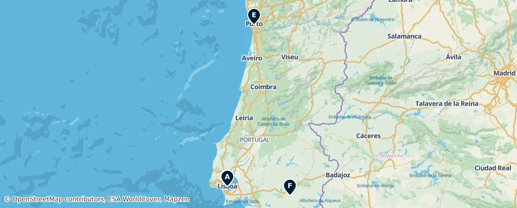 Map of Portugal